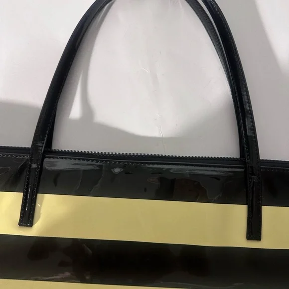 Kate Spade Black and cream color Striped Tote - Picture 15 of 15